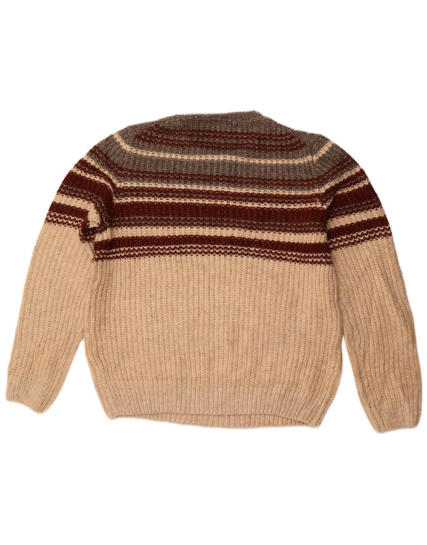 Marks & Spencer Mens Crew Neck Jumper Sweater Large Burgundy Acrylic