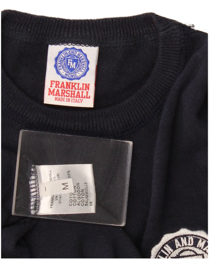 Franklin Marshall Mens Sweatshirt Jumper Medium Navy Blue Cotton