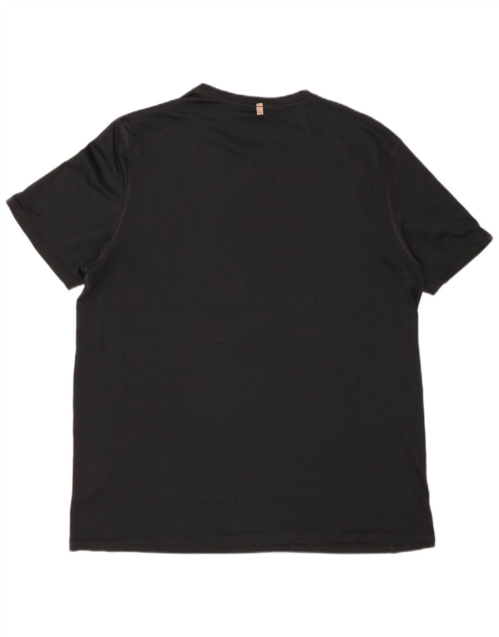 RUSSELL ATHLETIC Mens Dri-Power T-Shirt Top XL Black Polyester