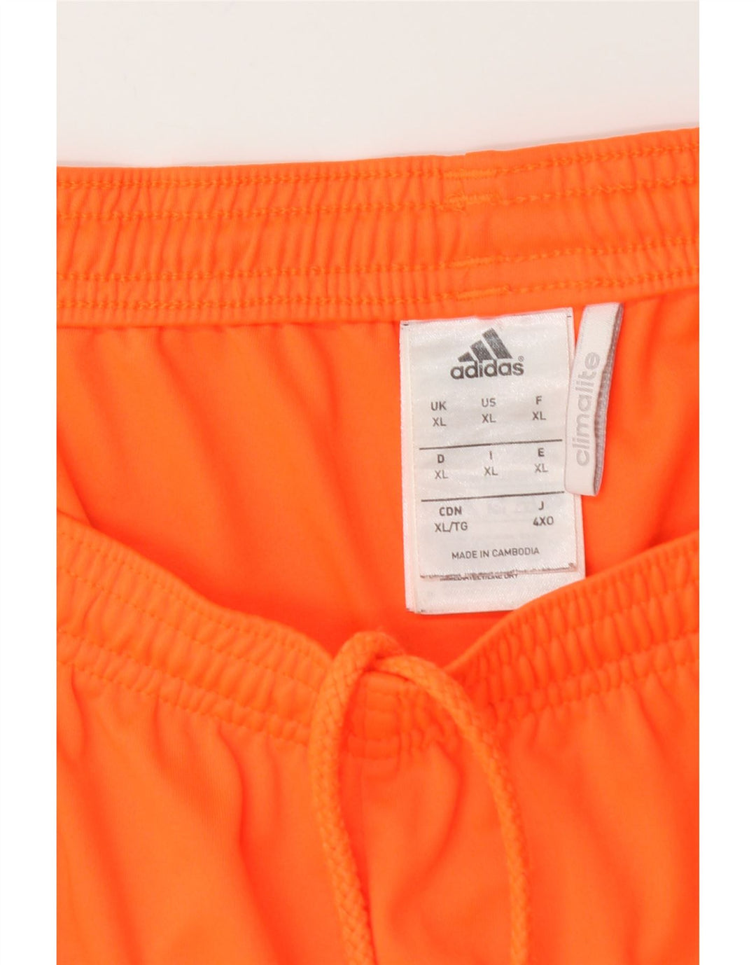 Adidas Mens Climalite Sport Shorts XL  Orange Polyester