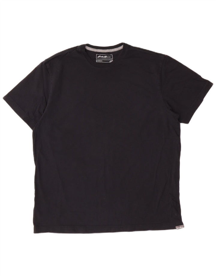 EDDIE BAUER Mens T-Shirt Top Large Black Cotton