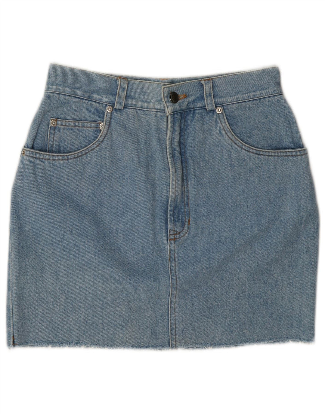 Vintage Womens Denim Skirt W26 Small Blue