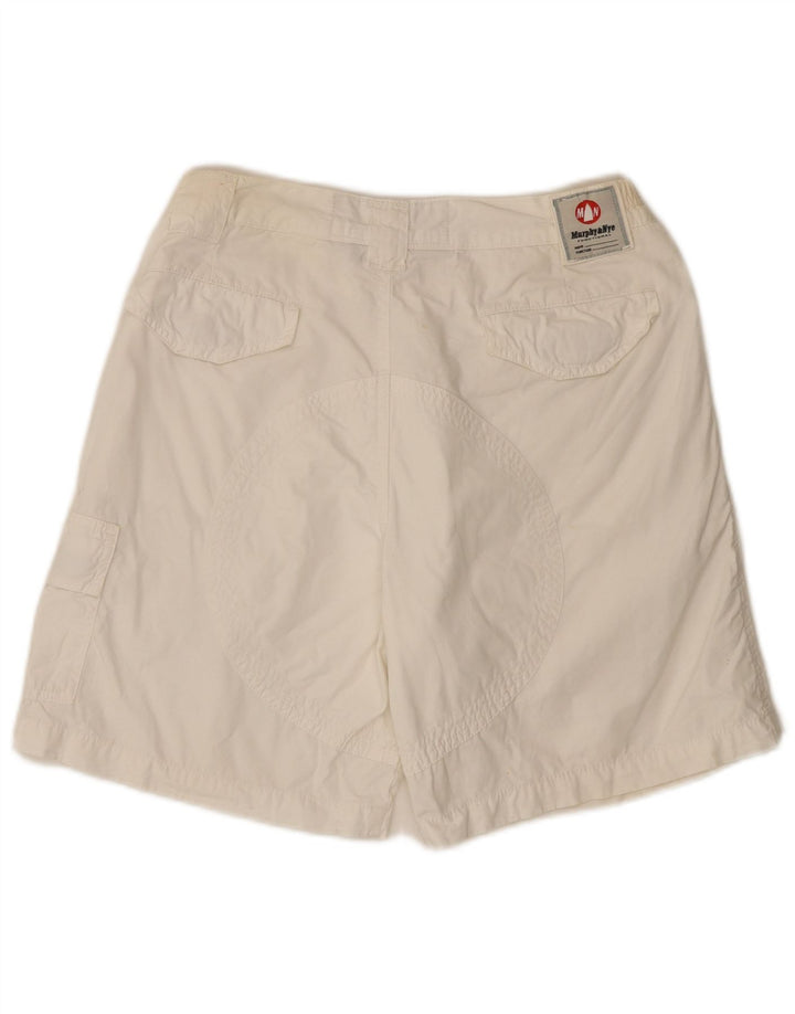 Murphy & Nye Mens Chino Shorts W31 Medium White Cotton
