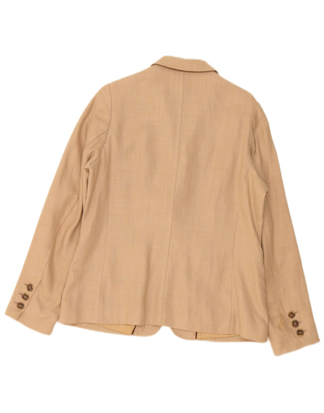 Marks & Spencer Womens Autograph 1 Button Blazer Jacket UK 14 Large Beige