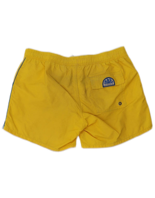 Sundek Boys Swimming Shorts 13-14 Years Yellow Polyester