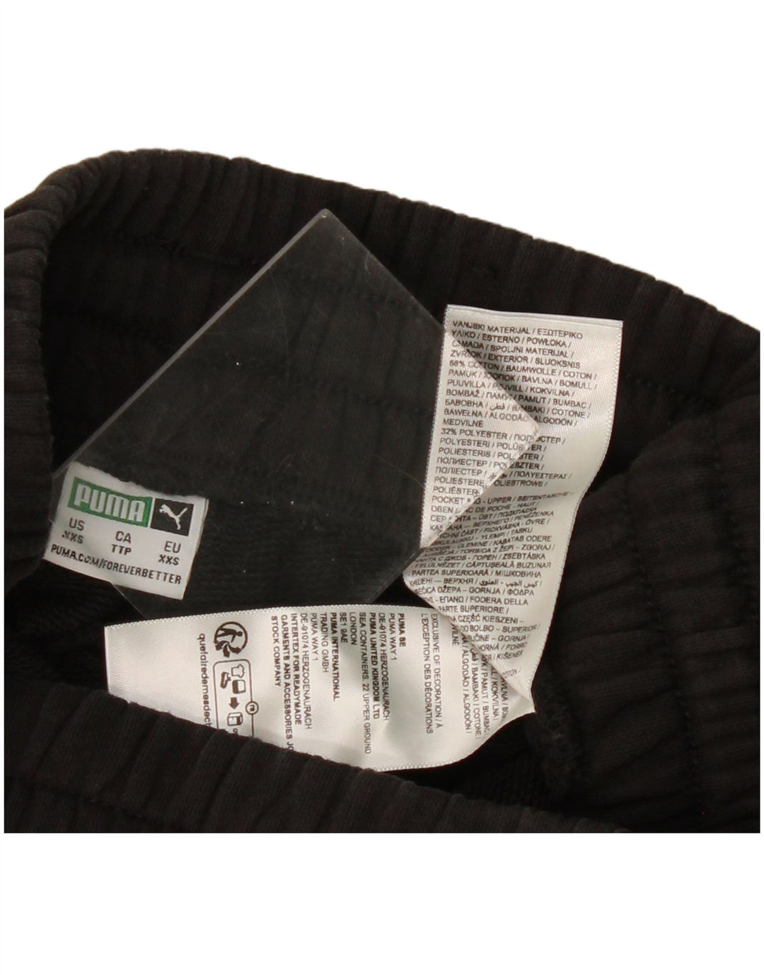 Puma Womens Wide Leg Tracksuit Trousers 2XS W22 L23 Black Cotton