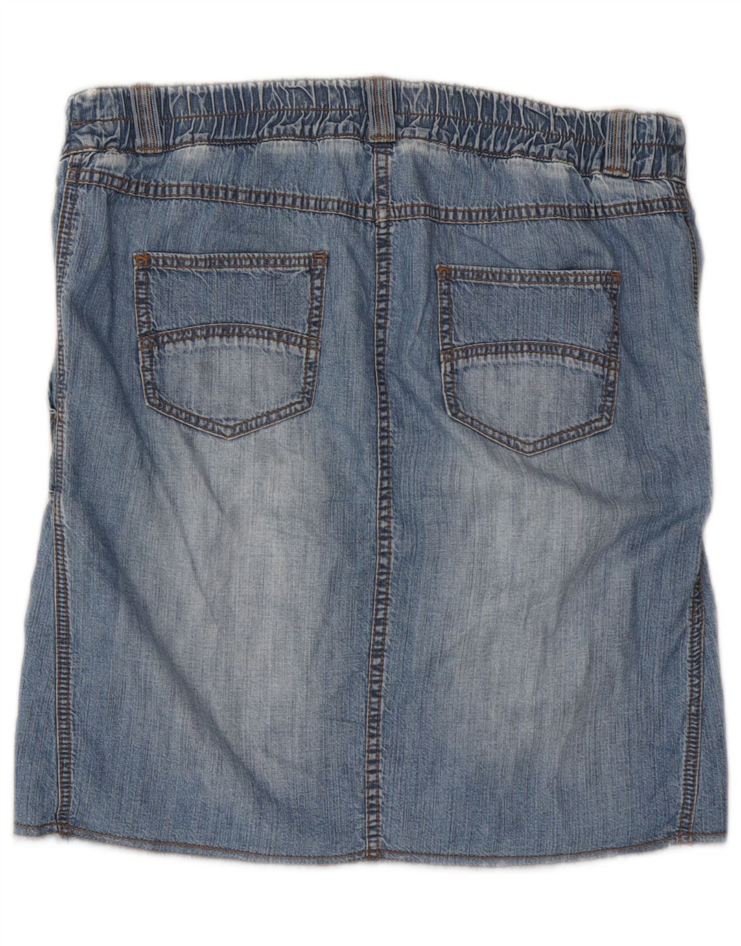 Benetton Womens Denim Skirt Small W34 Blue Cotton