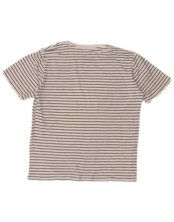 CALVIN KLEIN JEANS Girls T-Shirt Top 14-15 Years Large White Striped