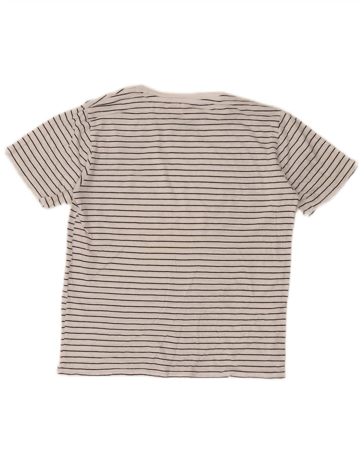 CALVIN KLEIN JEANS Girls T-Shirt Top 14-15 Years Large White Striped