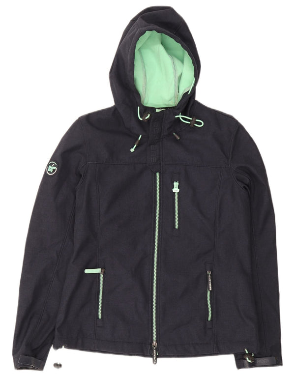Superdry Mens Windtrekker Hooded Windbreaker Jacket UK 38 Medium Navy Blue