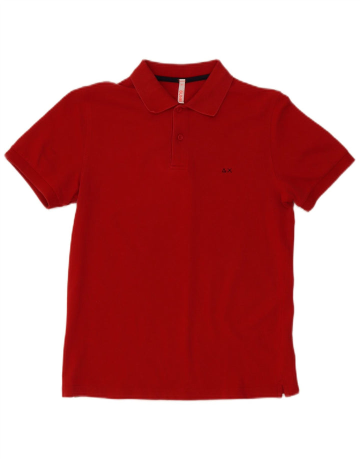 Sun68 Mens Polo Shirt Small Red Cotton