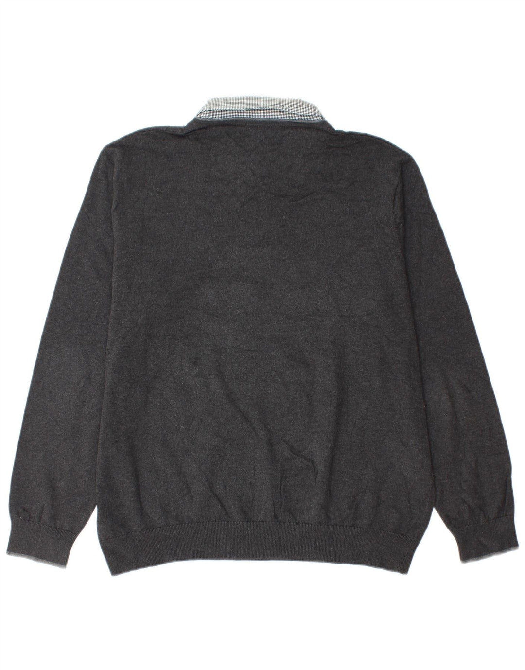 Marks & Spencer Mens V-Neck Jumper Sweater XL Grey Cotton