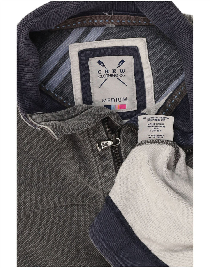Crew Clothing Mens Zip Neck Sweatshirt Jumper Medium Grey Cotton