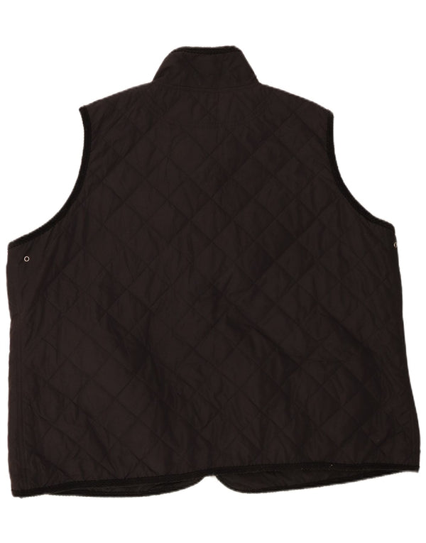 Ralph Lauren Womens Quilted Gilet UK 22 3XL Black Polyester