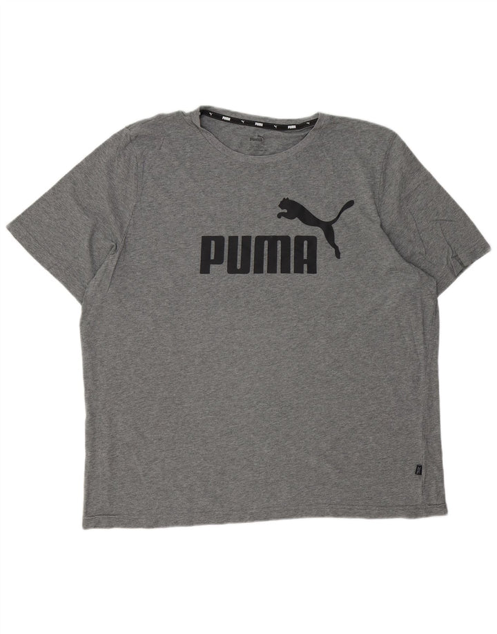 PUMA Mens Graphic T-Shirt Top 2XL Grey