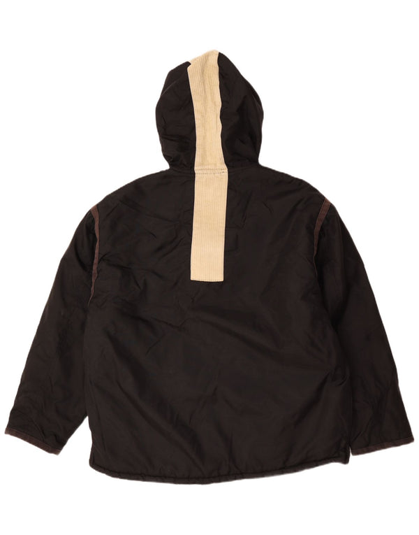 Big Star Mens Hooded Windbreaker Jacket UK 40 Large Black Nylon