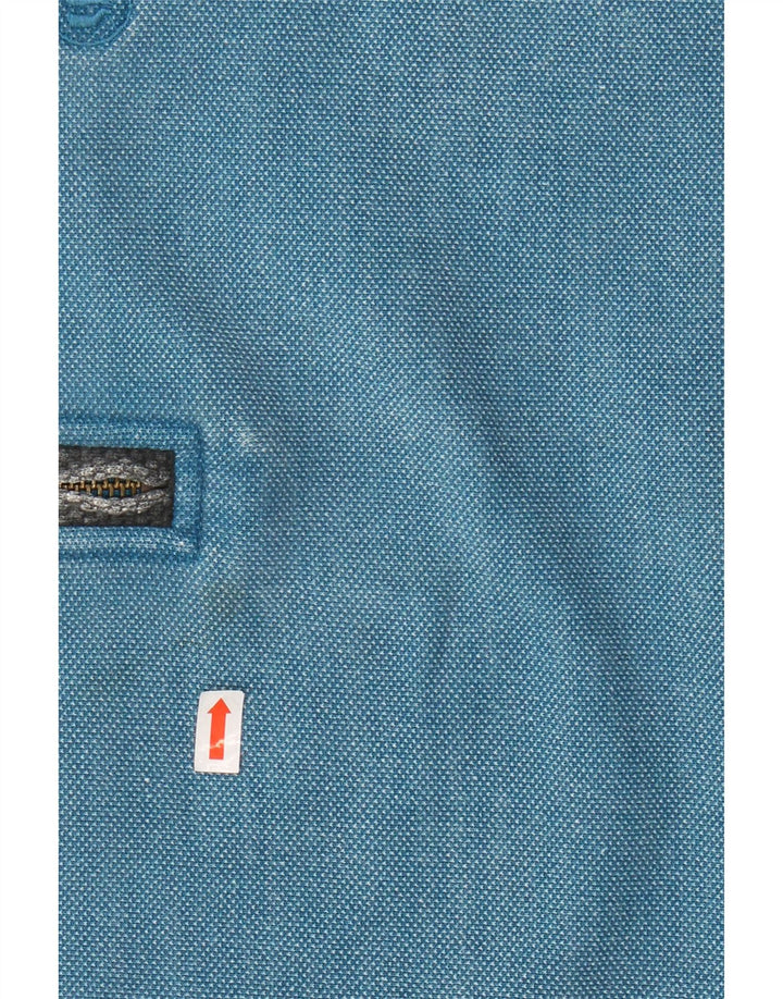 FAT FACE Mens Zip Neck Sweatshirt Jumper Large Blue Cotton