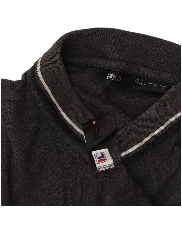 FILA Mens Polo Shirt XL Grey Cotton