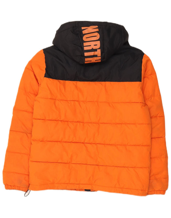 North Sails Boys Graphic Padded Jacket 13-14 Years Orange Colourblock