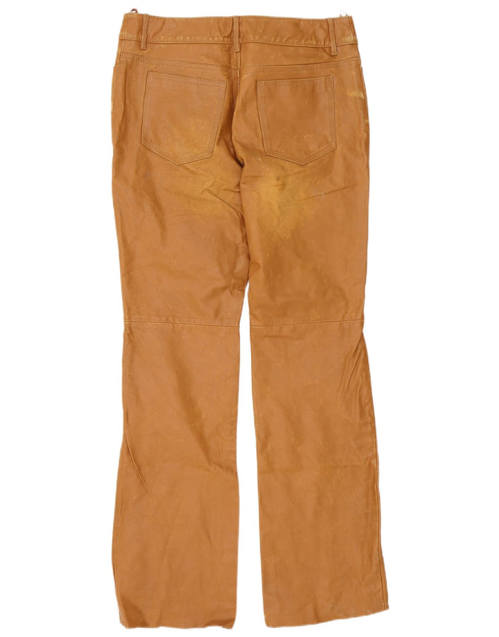 Vintage Mens Leather Trousers W34 L35 Brown