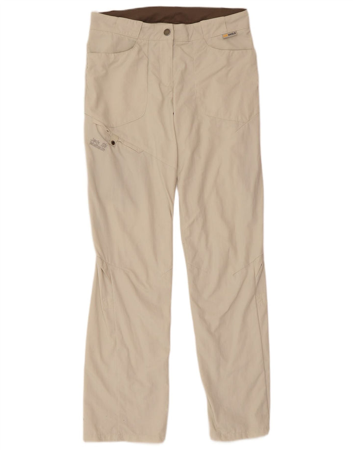 Jack Wolfskin Womens Cargo Trousers UK 8 Small W30 L31  Beige Polyamide