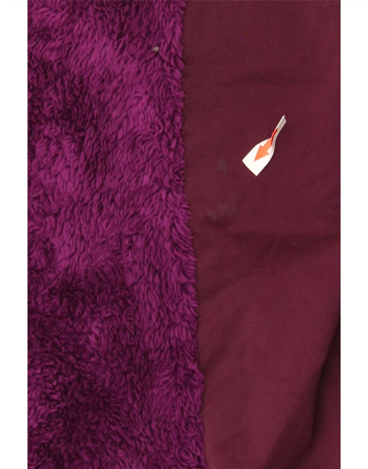 Columbia Womens Fleece Jacket UK 16 Large Maroon Polyester