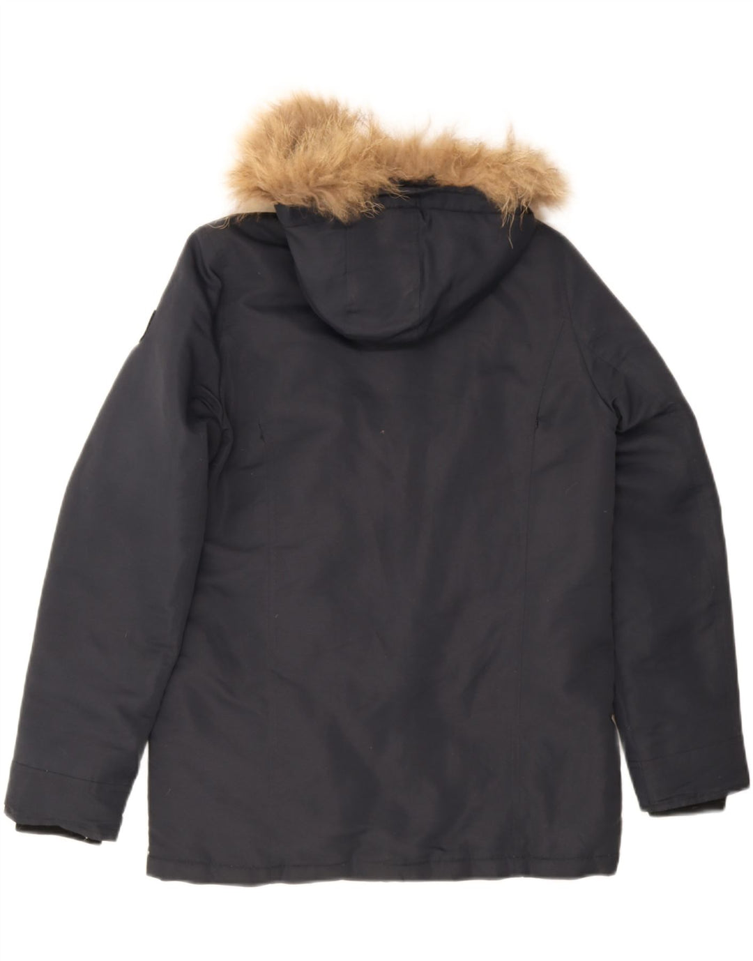 Refrigiwear Womens Hooded Padded Jacket UK 16 Large Navy Blue Polyester