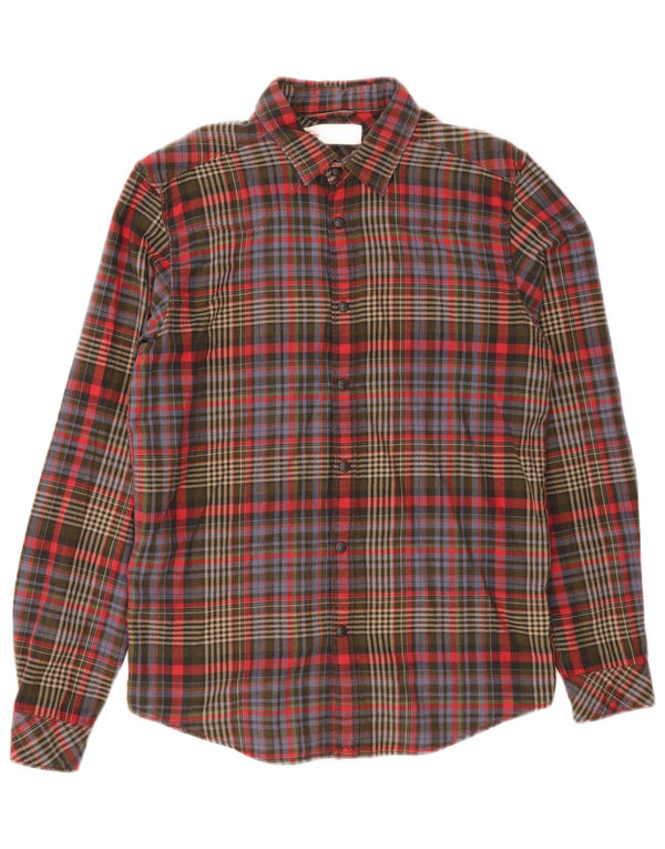 Levi's Mens Standard Fit Flannel Shirt Small Multicoloured Check Cotton