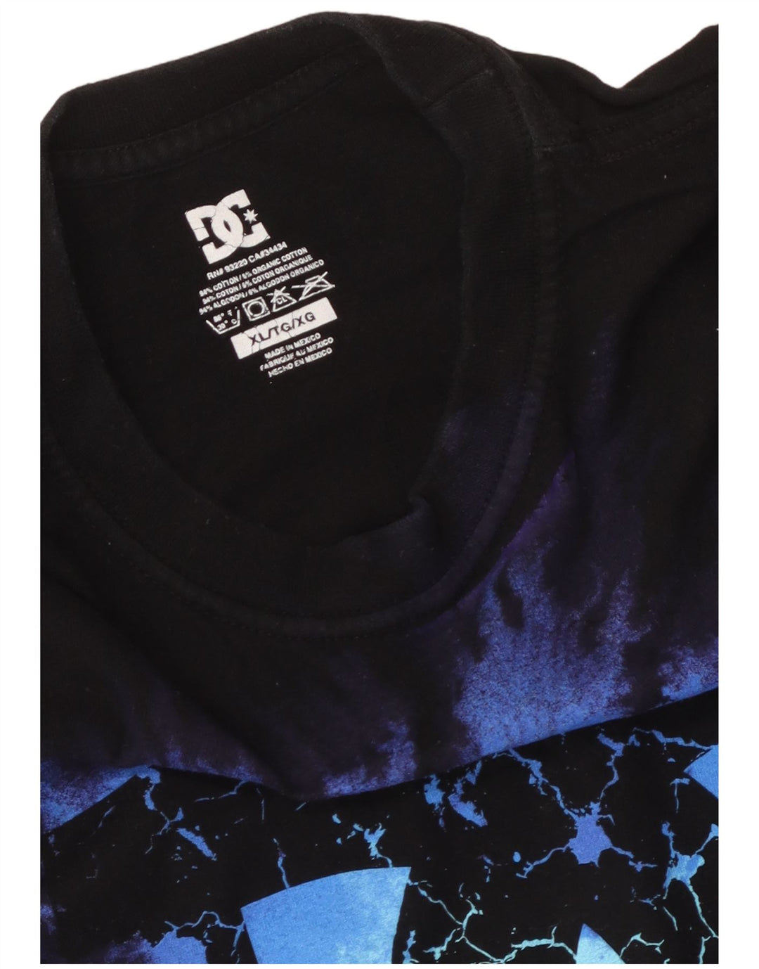 DC Mens Graphic T-Shirt Top XL Black Cotton