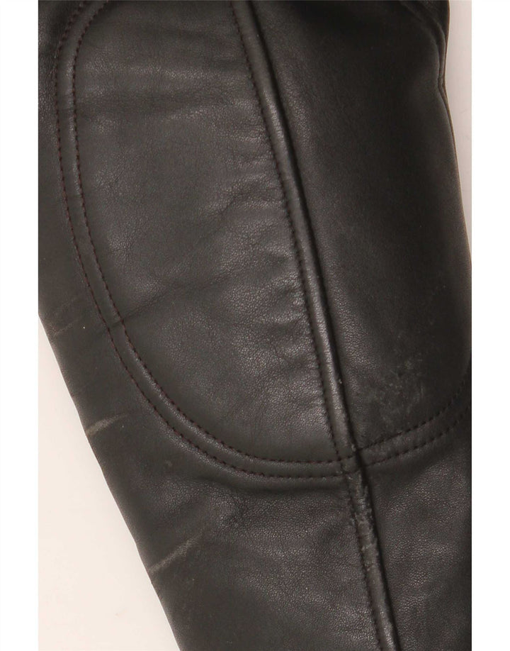 Belo Tours Mens Leather Racer Jacket EU 50 Large Black