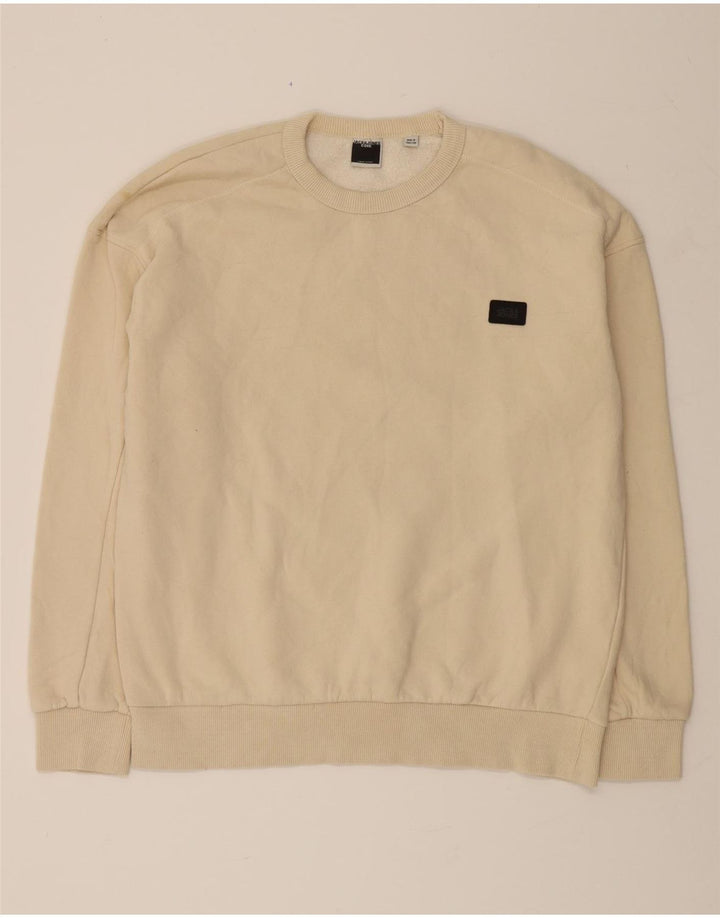 JACK & JONES Mens Sweatshirt Jumper XL Beige Cotton Vintage Jack & Jones and Second-Hand Jack & Jones from Messina Hembry 