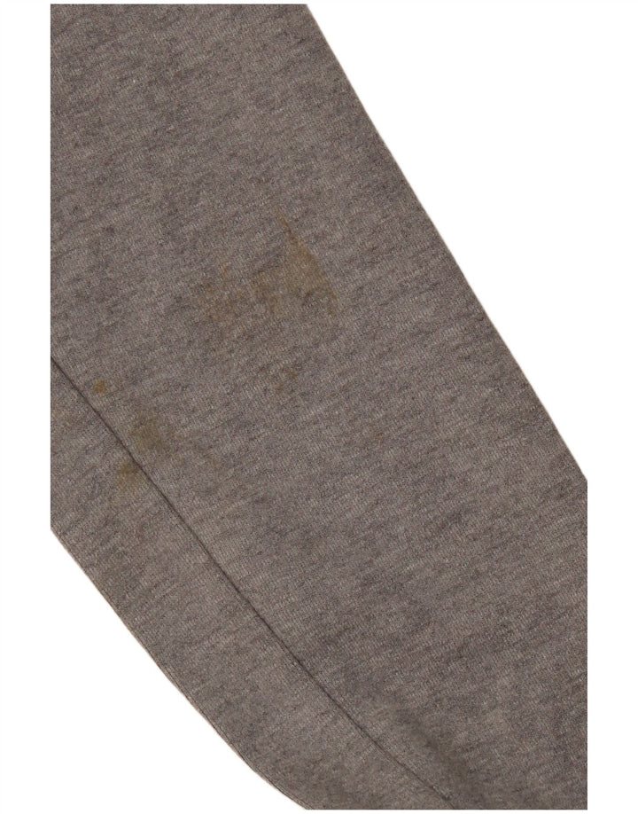 Nike Womens Zip Hoodie Sweater UK 10 Small Grey Cotton