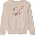 PUMA Womens Oversized Graphic Sweatshirt Jumper UK 6 XS White Vintage Puma and Second-Hand Puma from Messina Hembry 