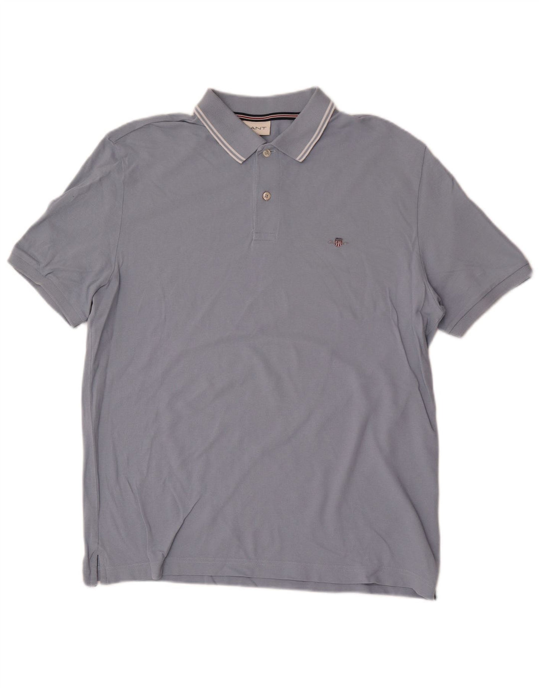 Gant Mens Polo Shirt Large Blue Cotton