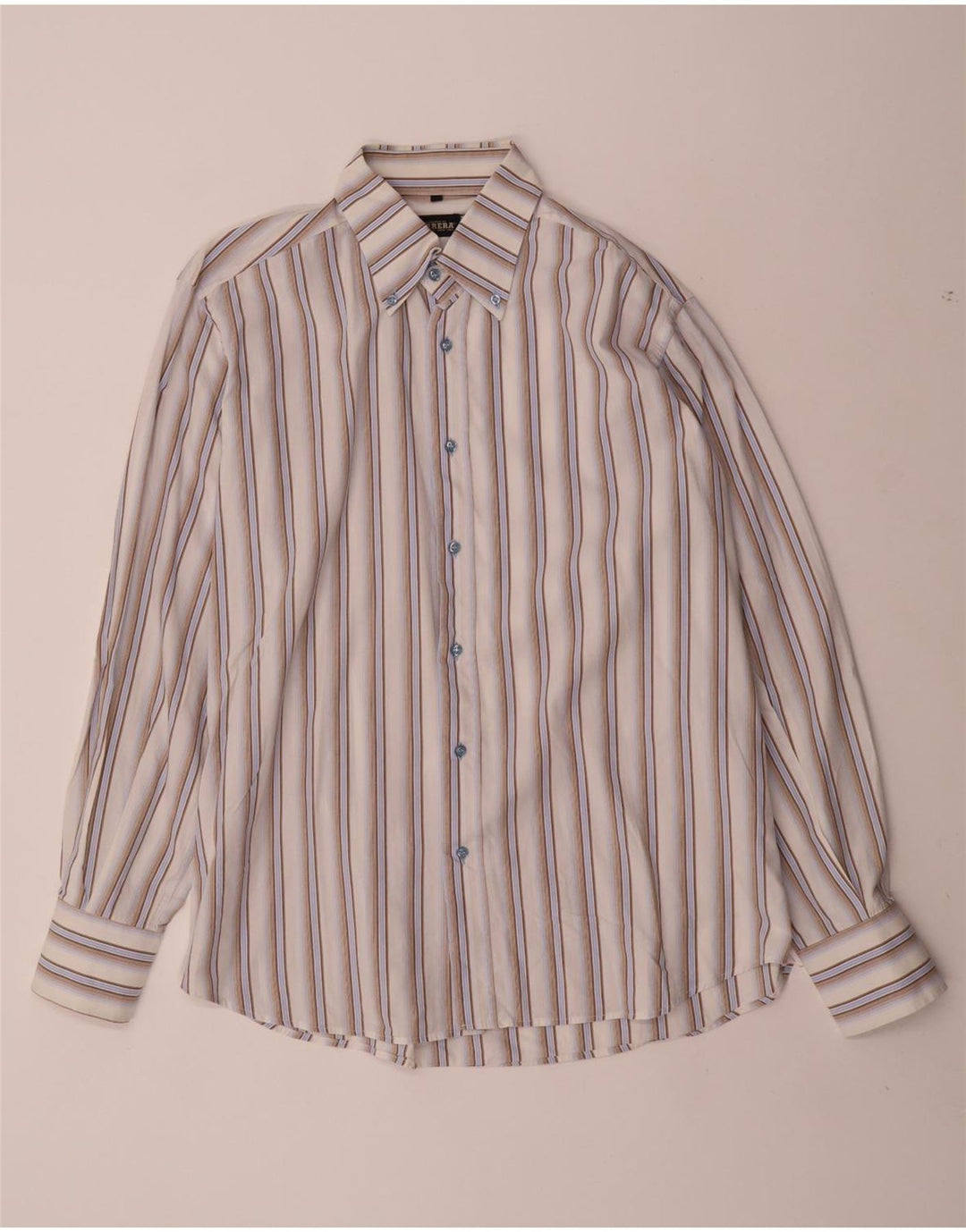 Carrera Mens Shirt XL Beige Striped
