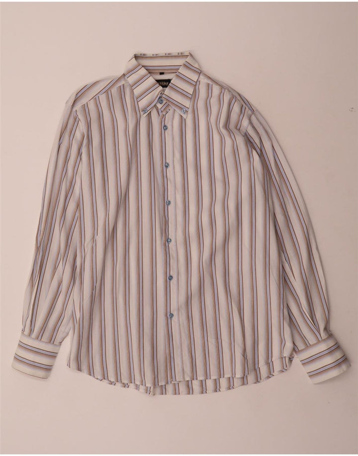 Carrera Mens Shirt XL Beige Striped