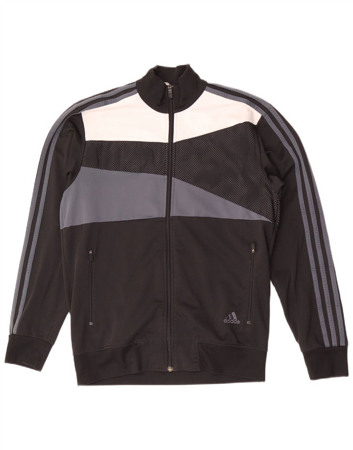 Adidas Mens Tracksuit Top Jacket UK 40/42 Medium Black Colourblock