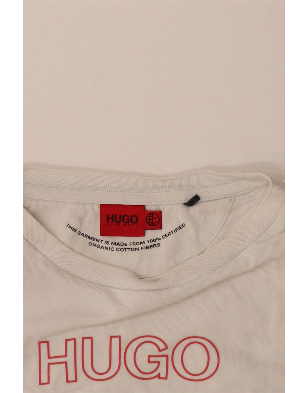 Hugo Boss Womens Graphic T-Shirt Top UK 10 Small White Cotton
