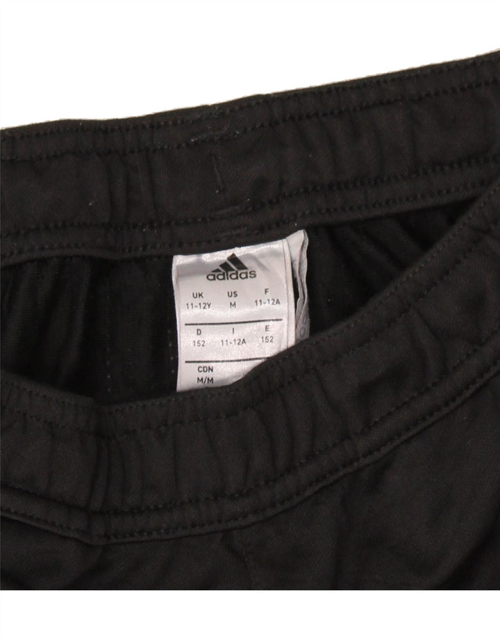 ADIDAS Boys Tracksuit Trousers 11-12 Years  Black Polyester Vintage Adidas and Second-Hand Adidas from Messina Hembry 