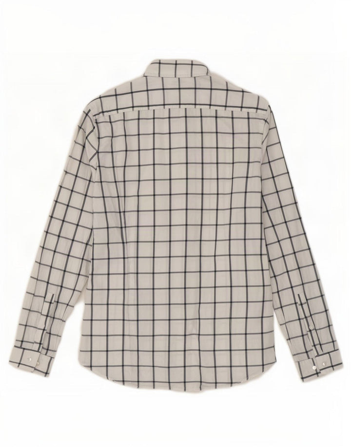 Michael Kors Mens Slim Fit Shirt Medium White Check