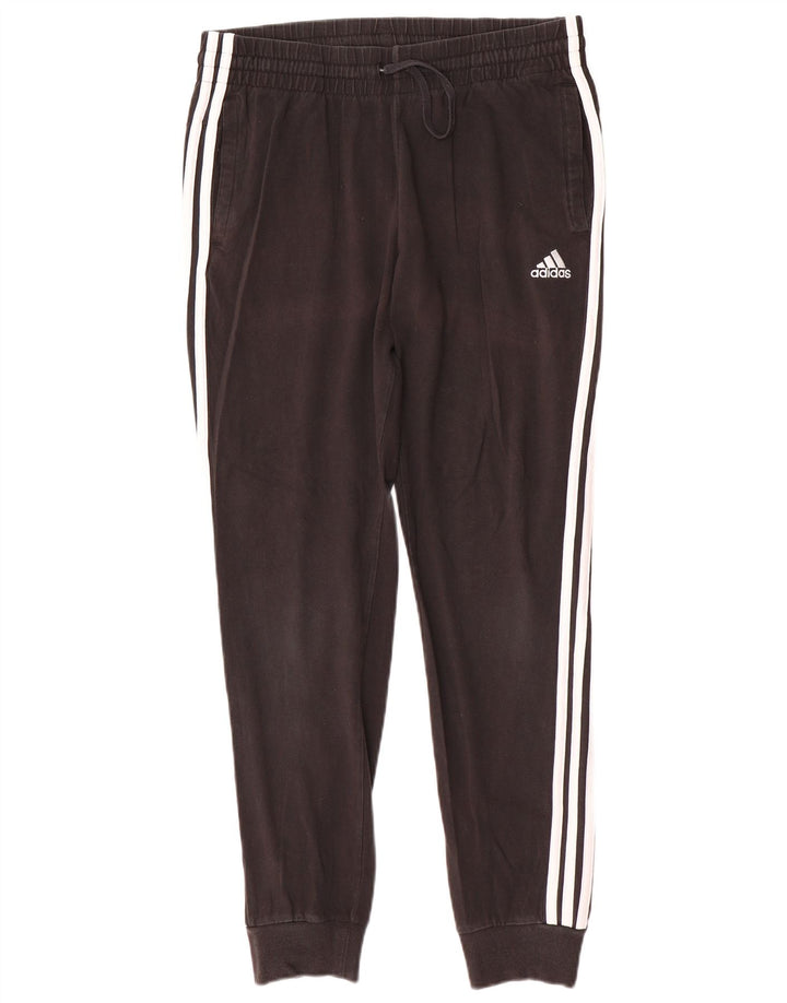 ADIDAS Womens Tracksuit Trousers Joggers UK 12/14 Medium Black