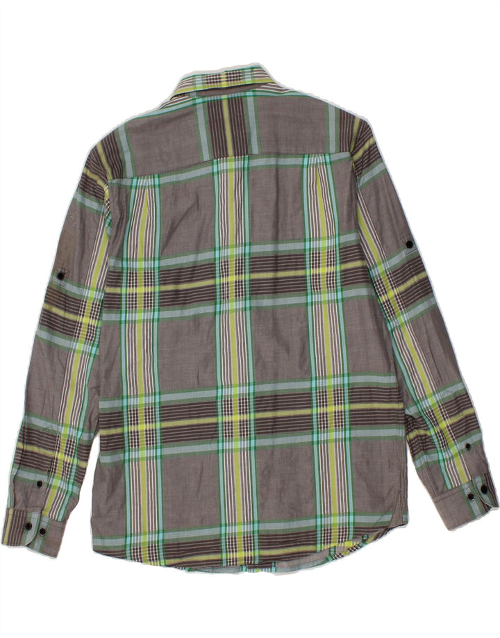 TOMMY BAHAMA Mens Shirt Medium Grey Plaid Cotton Vintage Tommy Bahama and Second-Hand Tommy Bahama from Messina Hembry 