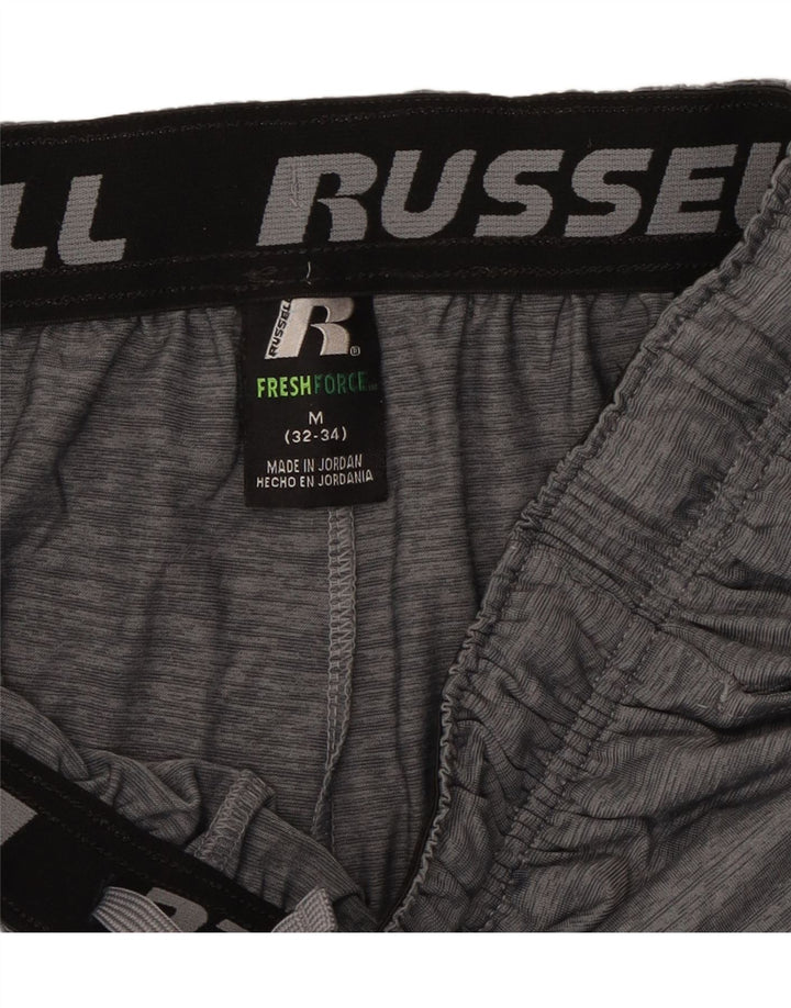 RUSSELL ATHLETIC Mens Dri-Power Sport Shorts Medium  Grey Flecked Vintage Russell Athletic and Second-Hand Russell Athletic from Messina Hembry 