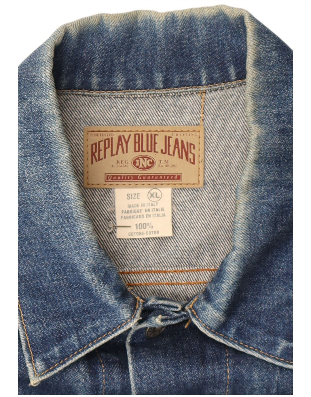 Replay Womens Denim Jacket UK 18 XL Navy Blue Cotton