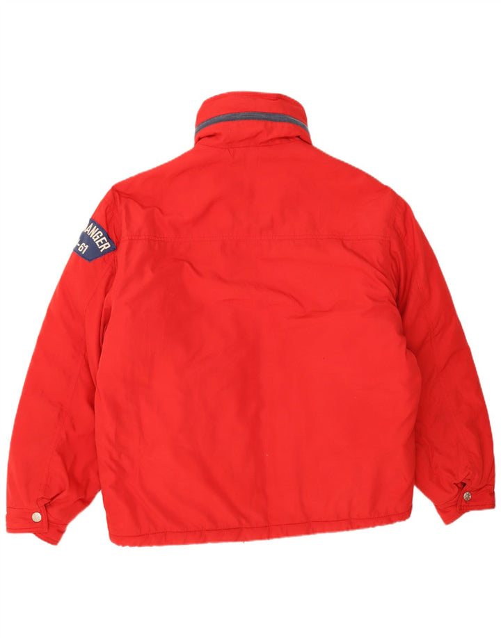 Polbot Mens Loose Fit Padded Jacket UK 38 Medium Red Polyester