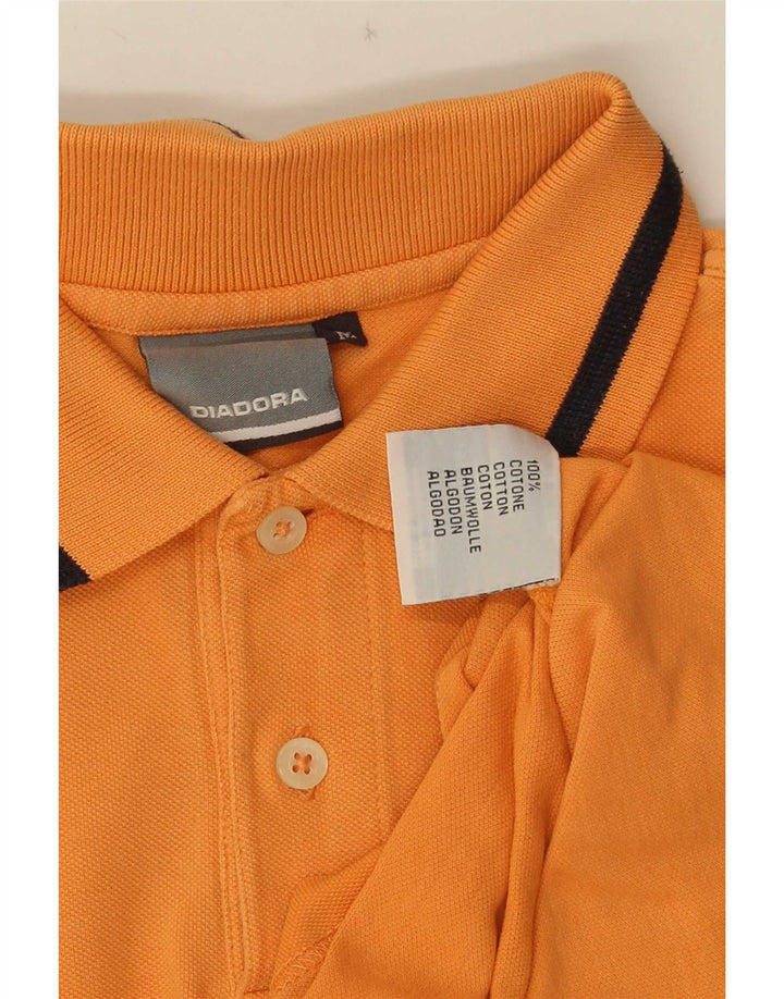 Diadora Mens Polo Shirt Medium Orange Cotton