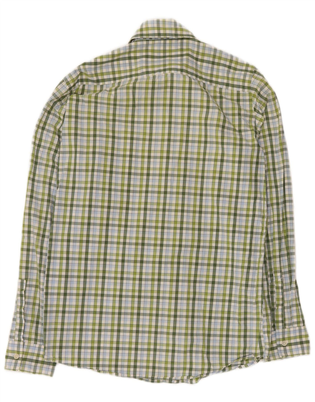 HUGO BOSS Mens Shirt Small Green Check Cotton