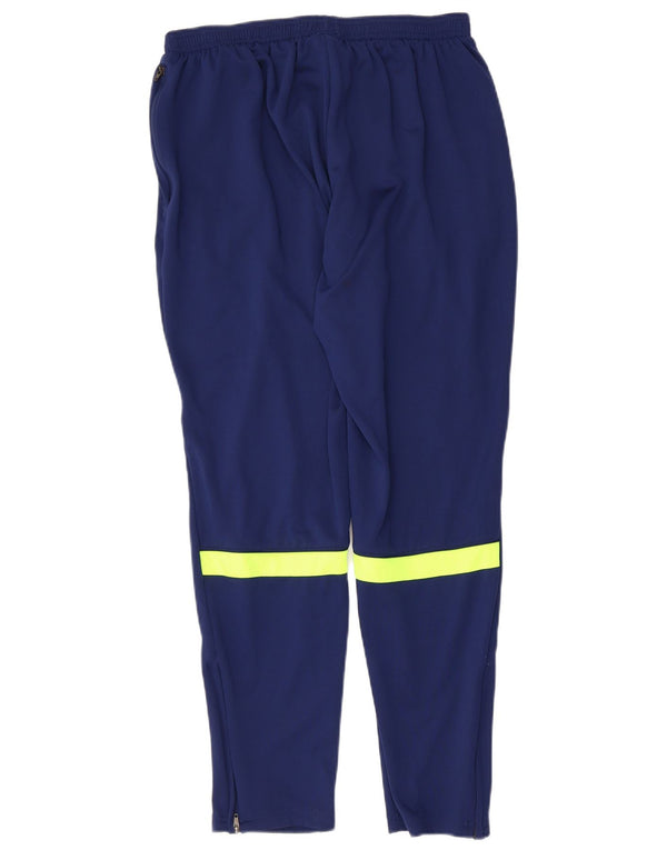 NIKE Boys Dri Fit Tracksuit Trousers 13-14 Years XL Navy Blue Colourblock