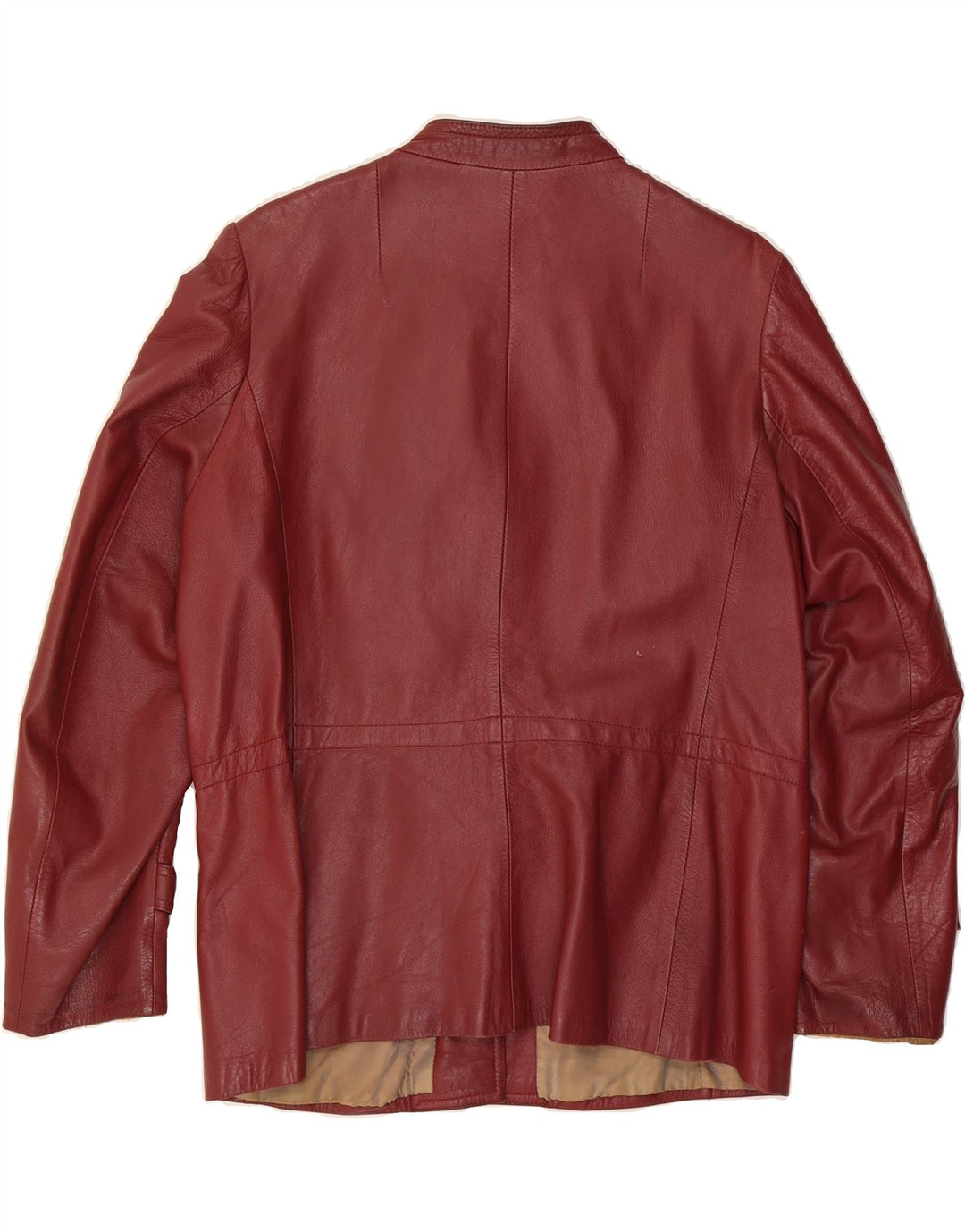 VINTAGE Womens Leather Jacket UK 16 Large Burgundy Vintage Vintage and Second-Hand Vintage from Messina Hembry 