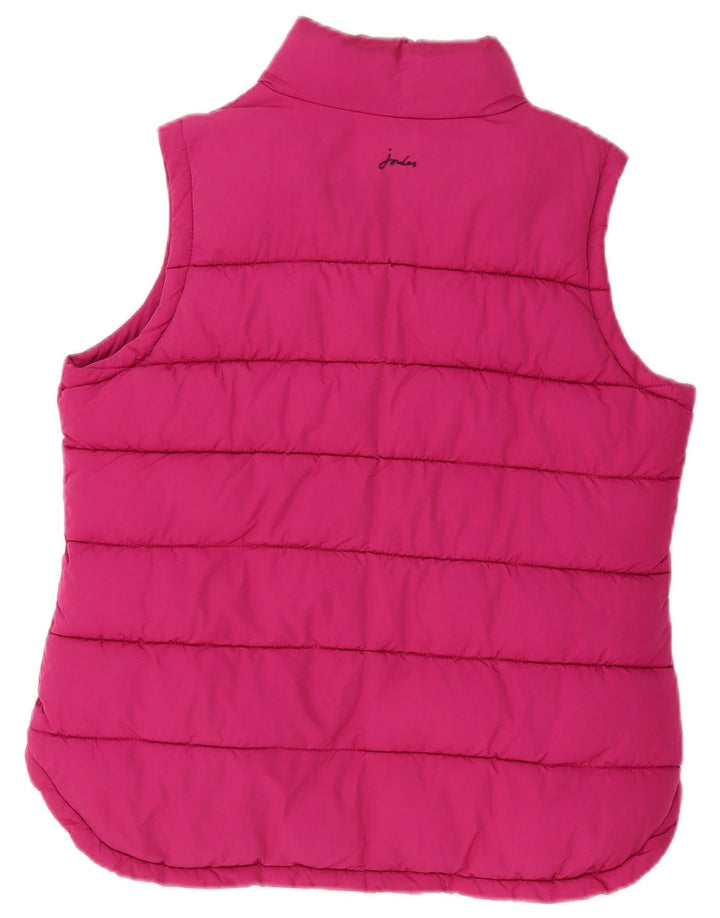 Joules Womens Padded Gilet UK 14 Large Pink Polyester